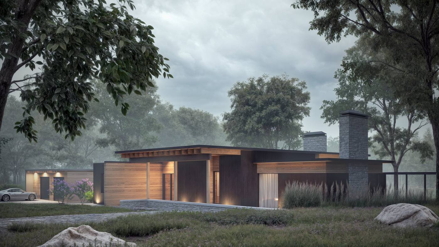 Hearth Home front elevation rendering